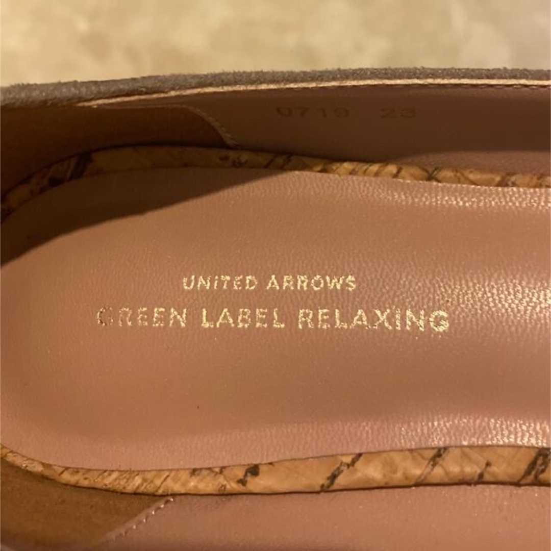 UNITED ARROWS green label relaxing(ユナイテッドアローズグリーンレーベルリラクシング)のオープントゥ フラットパンプス レディースの靴/シューズ(ハイヒール/パンプス)の商品写真