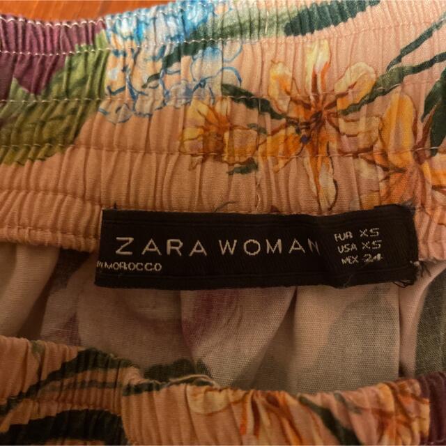 ZARA(ザラ)のZARA ピンク花柄スカート　XS レディースのスカート(ロングスカート)の商品写真