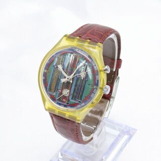 スウォッチ(swatch)の【W4-2】ジャンク品 スウォッチ クロノグラフ 腕時計 AG1993 メンズ(腕時計(アナログ))
