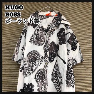 ヒューゴボス(HUGO BOSS)の【ヒューゴボス】アロハシャツ　ボタニカル　幾何学　総柄　貝殻ボタン１ｄ(シャツ)