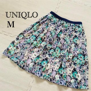 ユニクロ(UNIQLO)の【UNIQLO】花柄 シフォン フレアスカート(ひざ丈スカート)