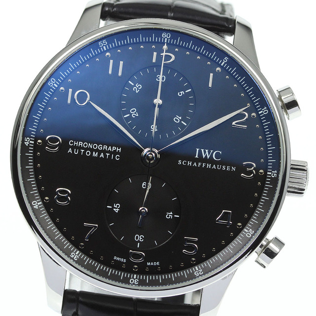 ベルト訳あり☆【IWC SCHAFFHAUSEN】IWC ポルトギーゼ クロノグラフ IW371438 自動巻き メンズ_696905【ev10】