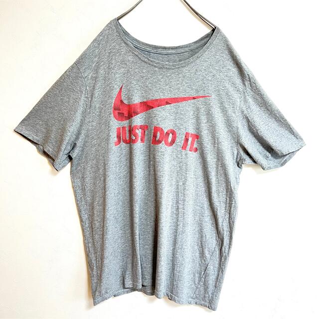 【大人気】US古着NIKE スウォッシュロゴ Tシャツ グレー サイズXL メンズのトップス(Tシャツ/カットソー(半袖/袖なし))の商品写真