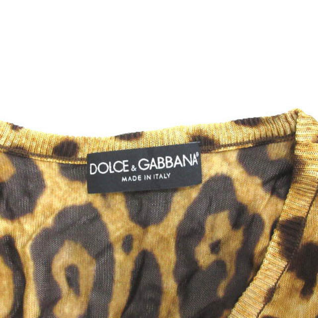 DOLCE&GABBANA(ドルチェアンドガッバーナ)のドルチェ&ガッバーナ ドルガバ カーディガン レオパード ヒョウ柄 茶 40 レディースのトップス(カーディガン)の商品写真