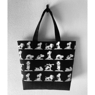 スヌーピー(SNOOPY)のハンドメイド　トートバッグ　スヌーピー×デニム　ヨガ(バッグ)