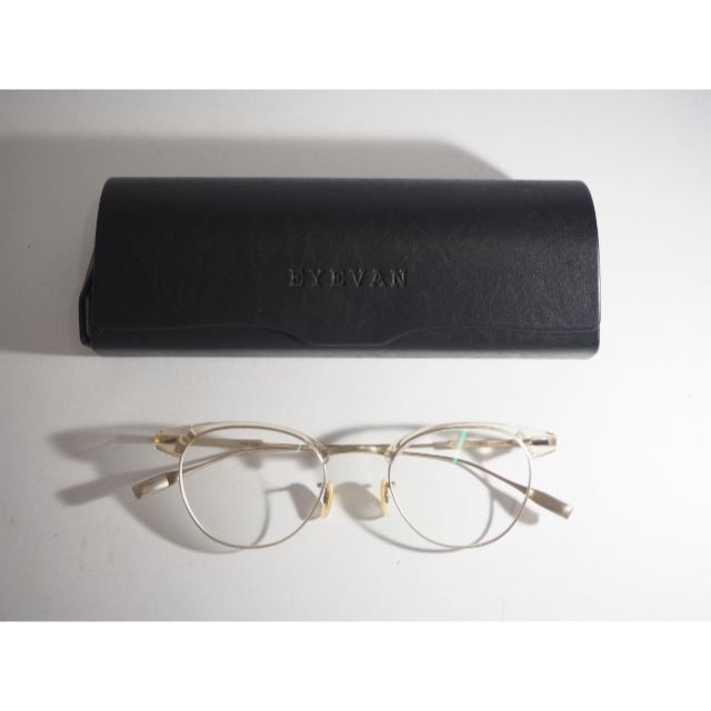 正規 美品 EYEVANアイヴァン Glenn グレン 眼鏡 ブロウ 714M▲