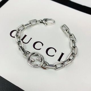 グッチ(Gucci)の美品⭐️グッチ インターロッキング GG チェーン シルバー ブレスレット(ブレスレット/バングル)