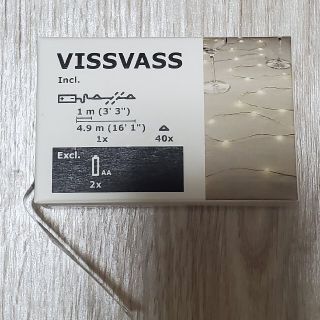 イケア(IKEA)のIKEA VISSVASS ヴィスヴァスLEDライトチェーン 全40球 4.9m(蛍光灯/電球)