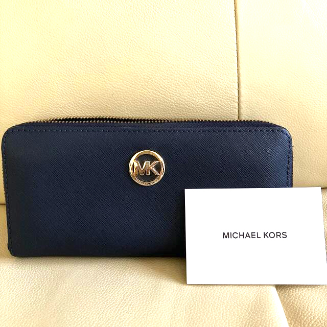 Michael Kors(マイケルコース)の【MICHAEL KORS】長財布 ネイビー×ゴールド レディースのファッション小物(財布)の商品写真