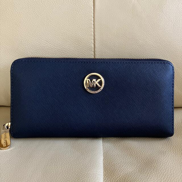 Michael Kors(マイケルコース)の【MICHAEL KORS】長財布 ネイビー×ゴールド レディースのファッション小物(財布)の商品写真