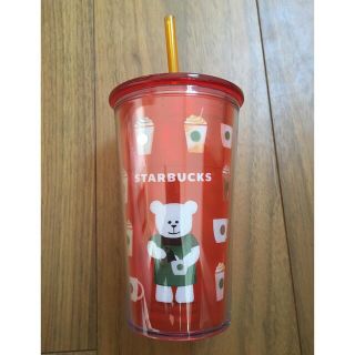 スターバックスコーヒー(Starbucks Coffee)のSALE スターバックス　コールドカップタンブラー　ベアリスタレッド　355ml(タンブラー)