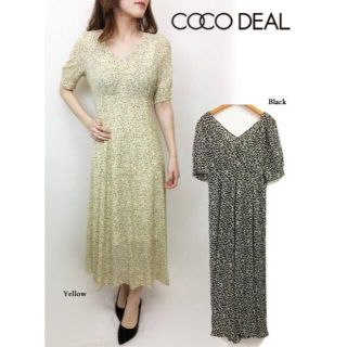 ココディール(COCO DEAL)の【最終値下げ】cocodeal 小花柄ワンピース　赤(ロングワンピース/マキシワンピース)