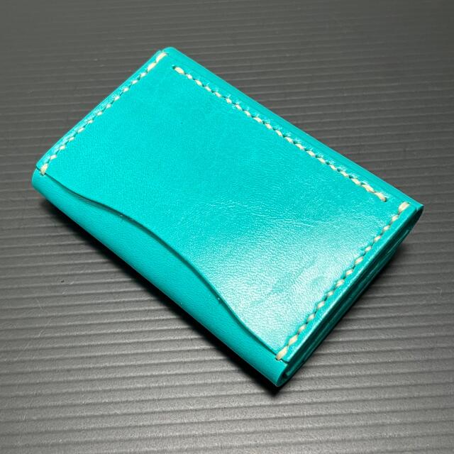 牛革　手縫いで作ったちょっと横長コインケース ハンドメイドのファッション小物(財布)の商品写真