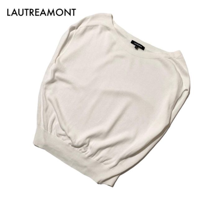LAUTREAMONT(ロートレアモン)のロートレアモン ノースリーブ コットンサマーニット 白 トップス 38 M 夏 レディースのトップス(ニット/セーター)の商品写真