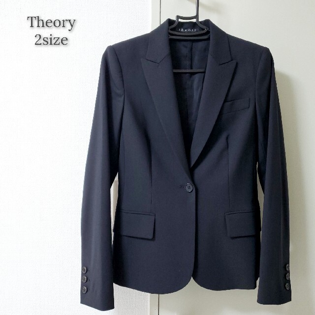 超美品♪Theory セオリー テーラード ジャケット ブラック 肩パッド