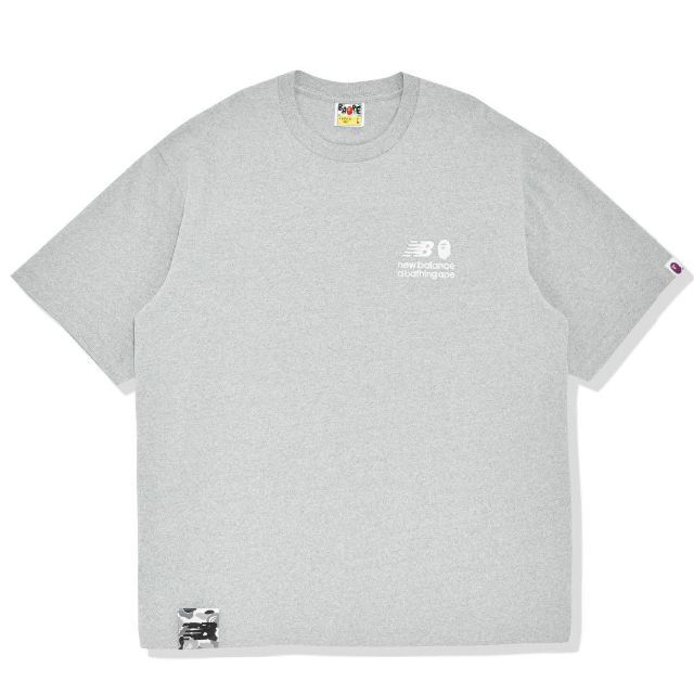 BAPE X NEW BALANCE Tシャツ GRAY グレー M