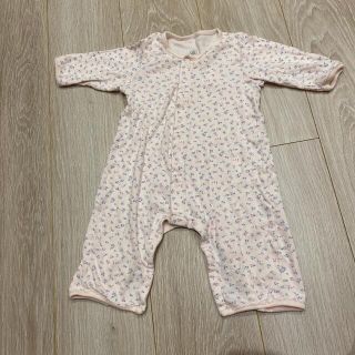 プチバトー(PETIT BATEAU)のプチバトー ロンパース60と帽子セット美品(カバーオール)