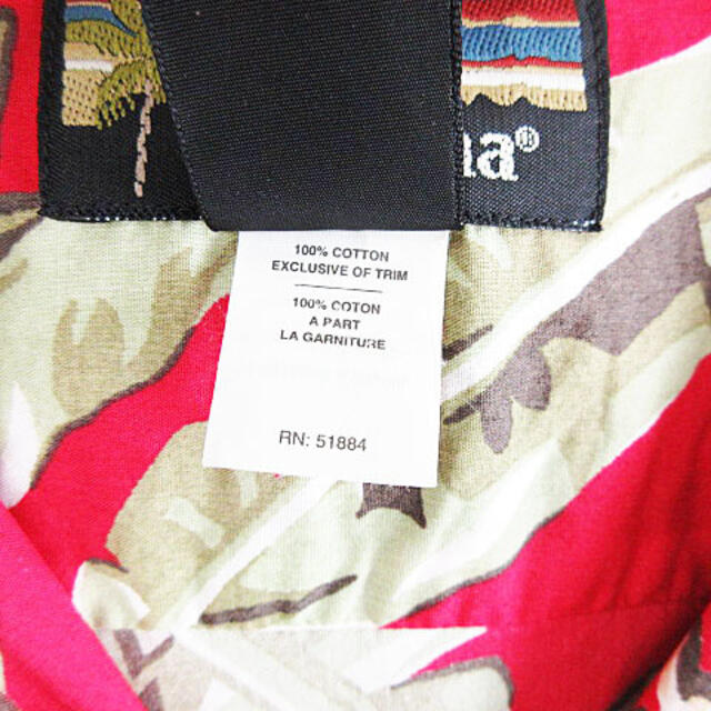 パタゴニア パタロハ ヴィンテージ 90's アロハシャツ 半袖 赤 M