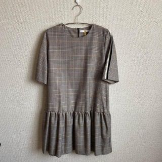 ザラ(ZARA)のZARA グレンチェックワンピース(ミニワンピース)