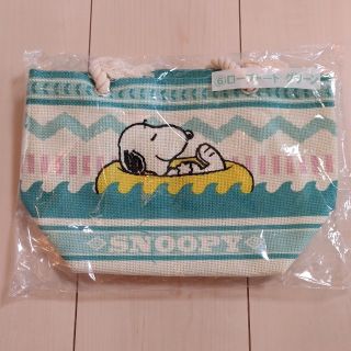 スヌーピー(SNOOPY)のサンリオくじ　スヌーピー☆⑥ロープトート　グリーン(キャラクターグッズ)