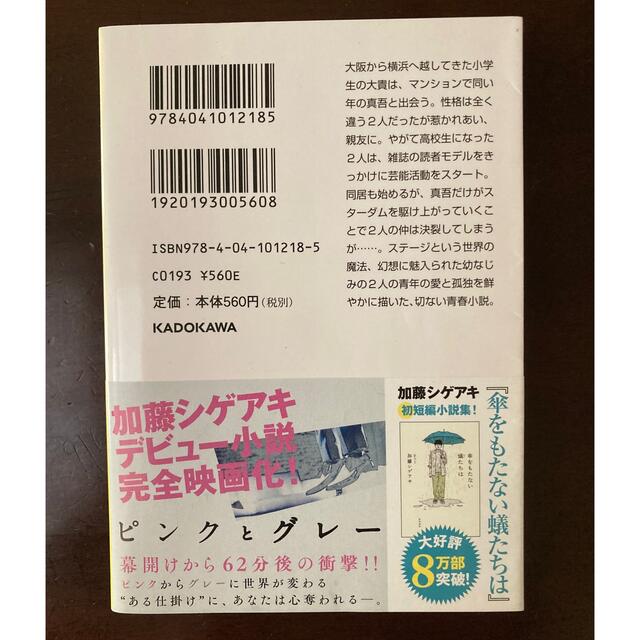 加藤シゲアキ　ピンクとグレー エンタメ/ホビーの本(文学/小説)の商品写真