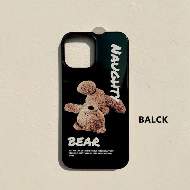 クマ　ブラック　BEAR  シンプル　可愛い　iPhone11ProMaxケース スマホ/家電/カメラのスマホアクセサリー(iPhoneケース)の商品写真