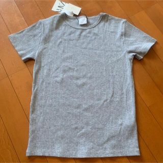 ザラキッズ(ZARA KIDS)の【完売品】ZARA KIDS ザラキッズ　リブトップス　グレー　160サイズ(Tシャツ/カットソー)