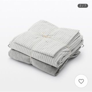 ムジルシリョウヒン(MUJI (無印良品))の無印良品  再生コットン入り洗いざらしふとんカバーセット　(シーツ/カバー)