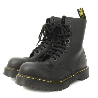 Dr.Martens - ドクターマーチン スチールトゥ 10ホールブーツ ブラック Dr.Martens - ドクターマーチン スチールトゥ 10ホールブーツ ブラック