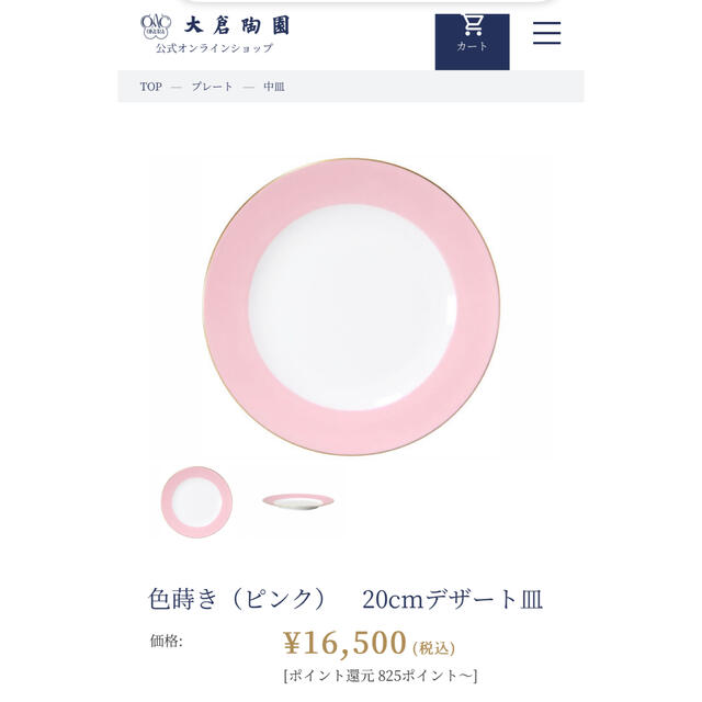 大倉陶園 - 【未使用美品】大倉陶園☆色蒔きピンク☆デザート皿 1枚の ...