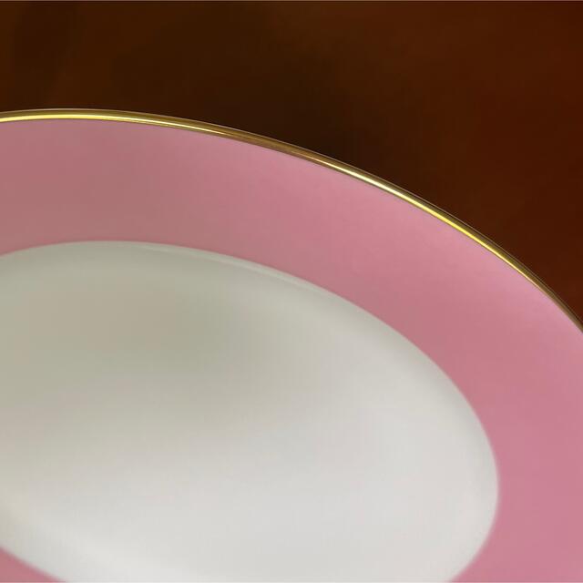 【未使用美品】大倉陶園★色蒔きピンク★デザート皿　1枚