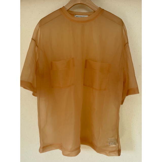 GREED(グリード)のグリードGREEDシアーTシャツベージュ レディースのトップス(Tシャツ(半袖/袖なし))の商品写真