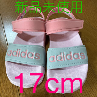 アディダス(adidas)の新品未使用　adidas サンダル　ピンク　17cm(サンダル)