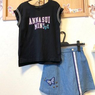 アナスイミニ(ANNA SUI mini)のANNASUI mini アナスイミニ　カットソーとショートパンツ　140(Tシャツ/カットソー)