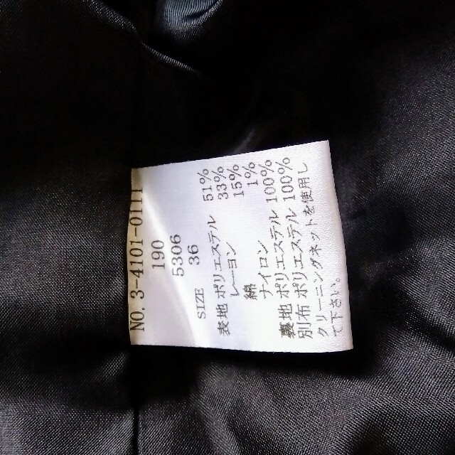 LAISSE PASSE(レッセパッセ)の黒ジャケット リボン付き レディースのジャケット/アウター(ノーカラージャケット)の商品写真