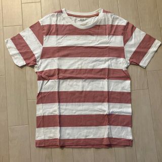 ユニクロ(UNIQLO)のTシャツ　Sサイズ　ピンク　ボーダー(Tシャツ/カットソー(半袖/袖なし))