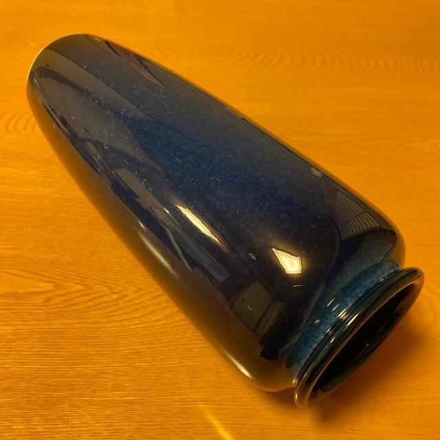 花びん　松風　濃青紺色　高さ32cm インテリア/住まい/日用品のインテリア小物(花瓶)の商品写真