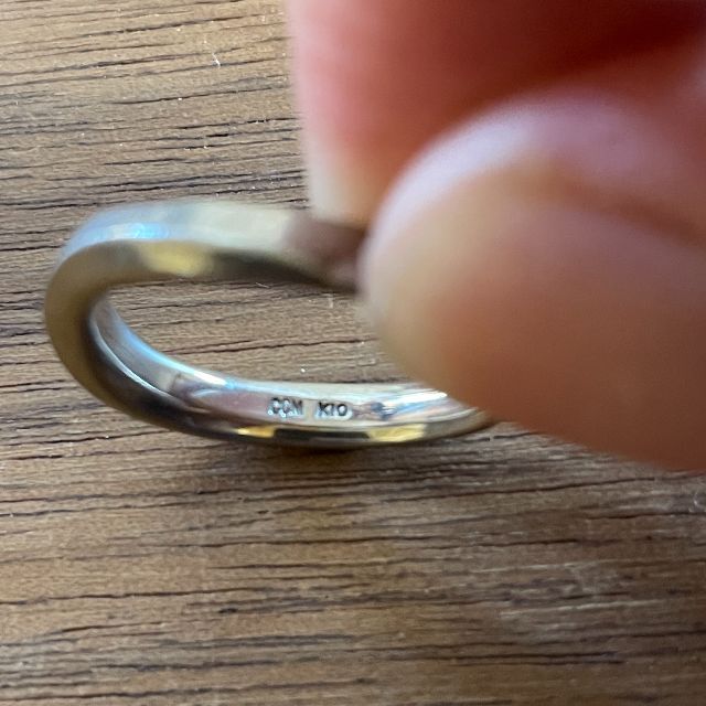 コムサデモード 10金ホワイトゴールド1号リング 10kwg k10