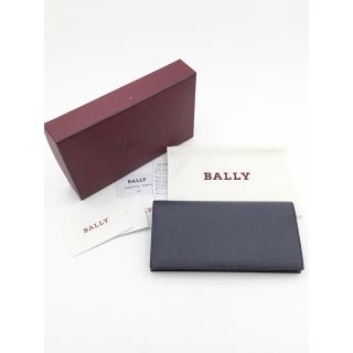 バリー(Bally)のほぼ未使用　バリー　BALLY　二つ折り　レザー　長財布　グレー　メンズ　(折り財布)