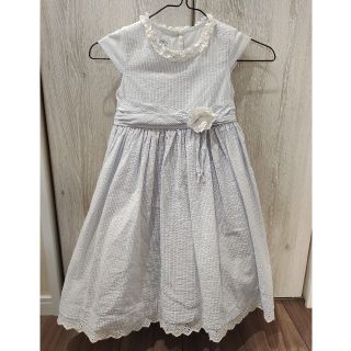 ローラアシュレイ(LAURA ASHLEY)のローラアシュレイ☆ワンピース　ストライプ　水色　白(ワンピース)