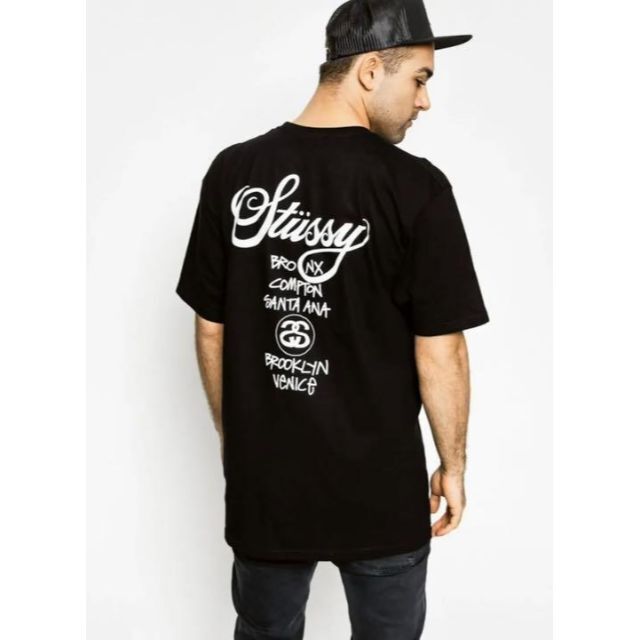 【新品】stussy Tシャツ　サイズM ブラック 3