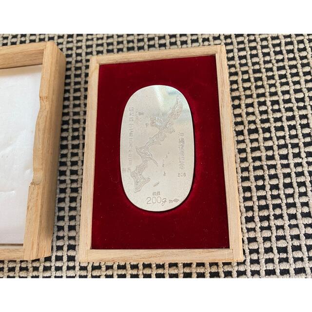 沖縄復帰記念 小判型純銀メダル 200g 昭和47年 沖縄復帰記念 小判型純銀メダル 200g 昭和47年