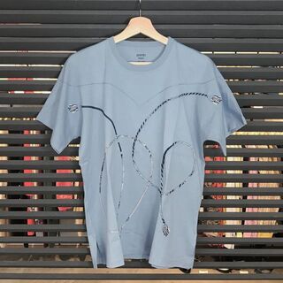 エルメス(Hermes)のRose様の 新品同様 エルメス タッセルデザイン 半袖Tシャツ ライトブルー(Tシャツ(半袖/袖なし))