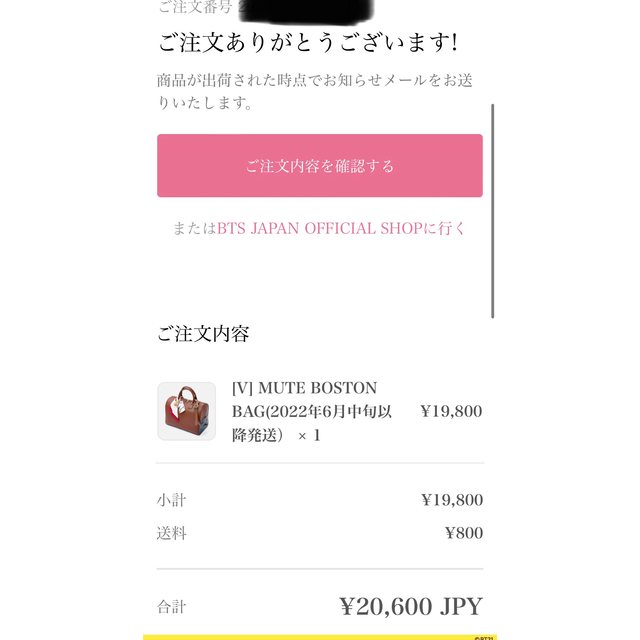 BTS テヒョン V MUTE BOSTON BAG ボストンバッグ 1