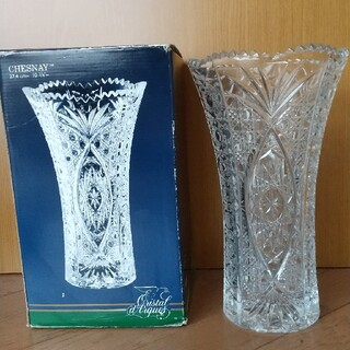 クリスタルダルク(Cristal D'Arques)のCHESNAY cristal d'Arques  france ガラス 花瓶(花瓶)