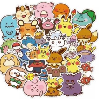 【☆新品未使用☆】ポケモン カナヘイ シール 38枚   大きめステッカー(キャラクターグッズ)