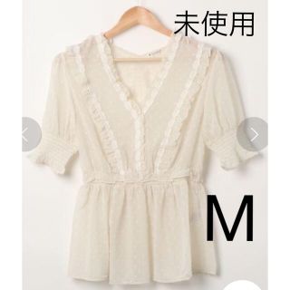 アクシーズファム(axes femme)の【未使用】アクシーズファム ドットドビーチュニックブラウス M(チュニック)