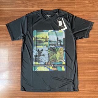 クイックシルバー(QUIKSILVER)のクイックシルバー 半袖サーフTシャツ L ラッシュガード 黒 プリント柄(Tシャツ/カットソー(半袖/袖なし))