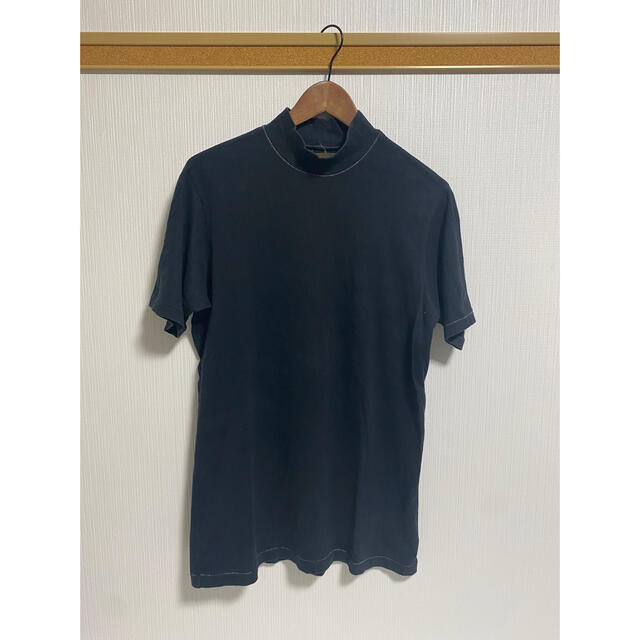 Yohji Yamamoto(ヨウジヤマモト)のY's for men ホワイトステッチハイネックTシャツ 00's アーカイブ メンズのトップス(Tシャツ/カットソー(半袖/袖なし))の商品写真