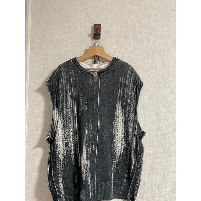 stein(シュタイン)のYOKE Printed Cotton Crewneck Vest サイズ3 メンズのトップス(ベスト)の商品写真